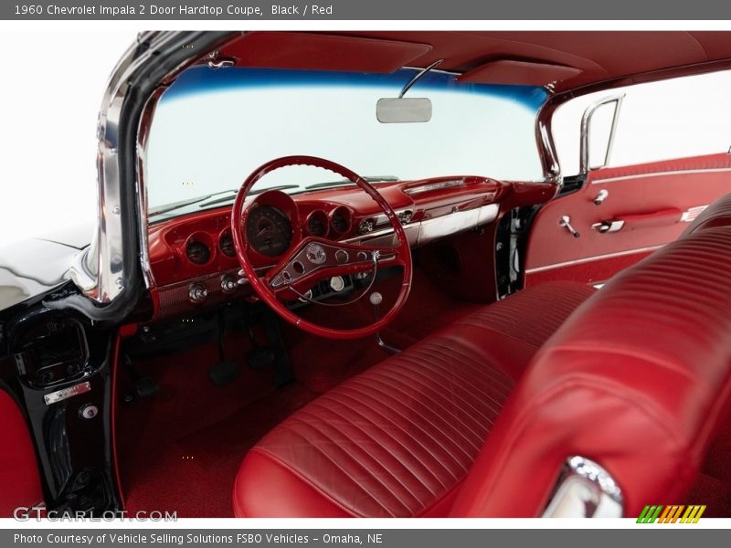 Black / Red 1960 Chevrolet Impala 2 Door Hardtop Coupe