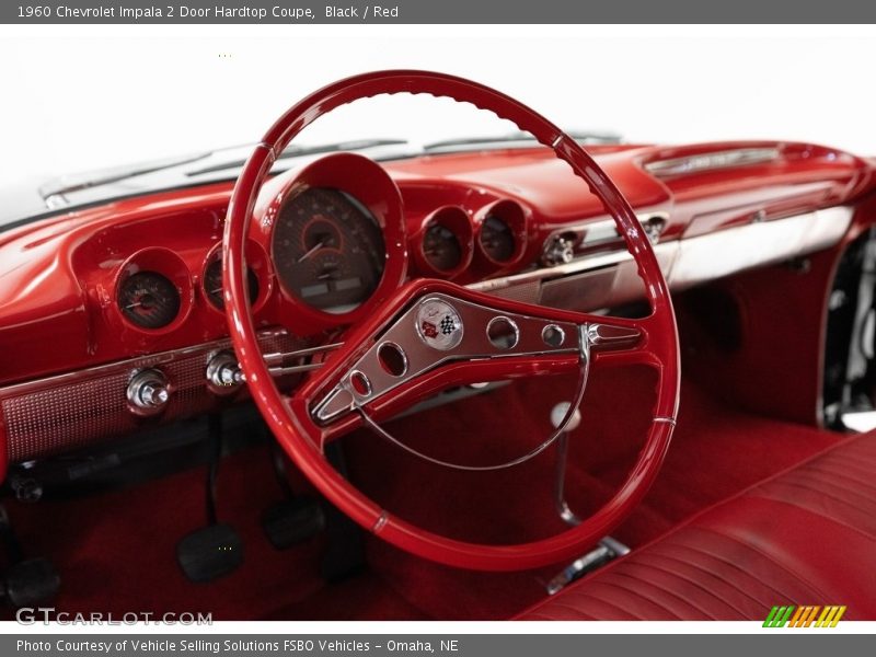 Black / Red 1960 Chevrolet Impala 2 Door Hardtop Coupe