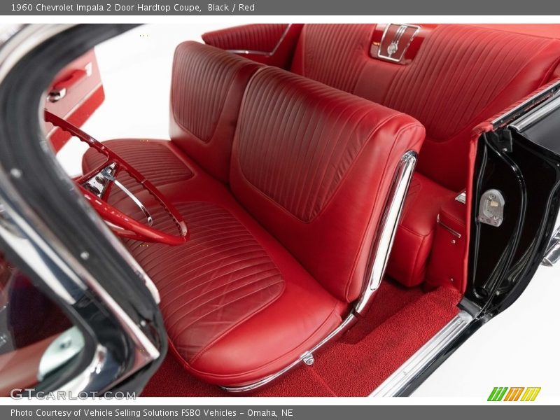 Black / Red 1960 Chevrolet Impala 2 Door Hardtop Coupe