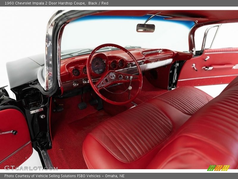 Black / Red 1960 Chevrolet Impala 2 Door Hardtop Coupe