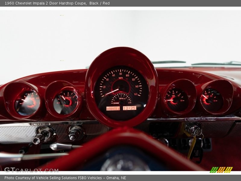 Black / Red 1960 Chevrolet Impala 2 Door Hardtop Coupe