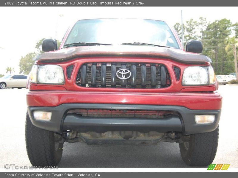 Impulse Red Pearl / Gray 2002 Toyota Tacoma V6 PreRunner TRD Double Cab
