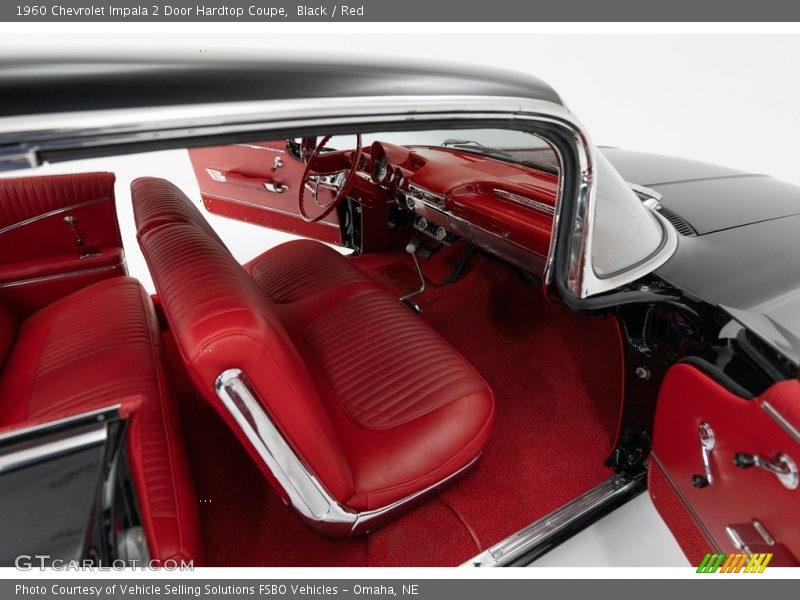 Black / Red 1960 Chevrolet Impala 2 Door Hardtop Coupe