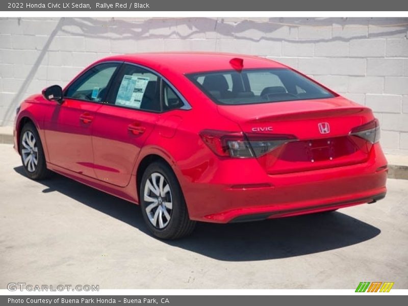 Rallye Red / Black 2022 Honda Civic LX Sedan
