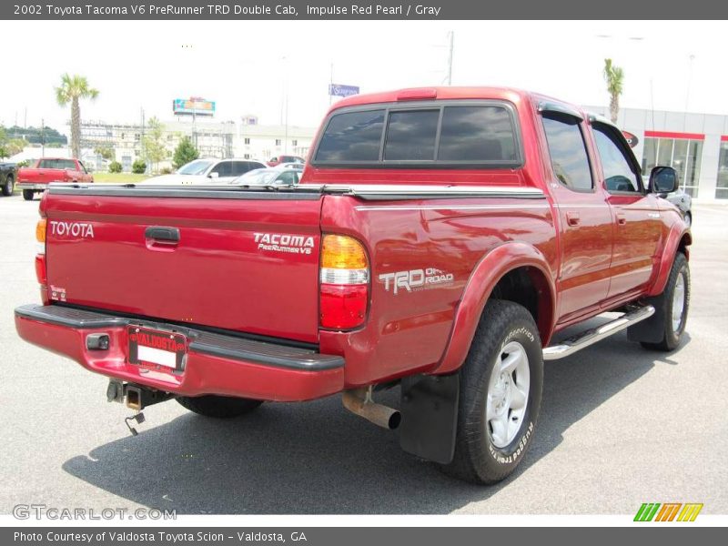 Impulse Red Pearl / Gray 2002 Toyota Tacoma V6 PreRunner TRD Double Cab