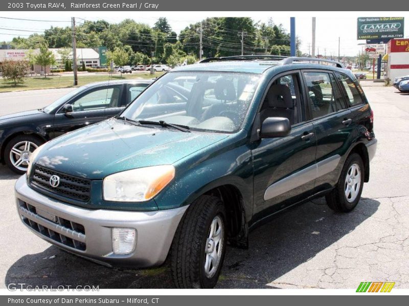 Rainforest Green Pearl / Gray 2003 Toyota RAV4