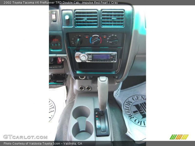 Impulse Red Pearl / Gray 2002 Toyota Tacoma V6 PreRunner TRD Double Cab
