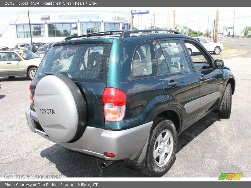 Rainforest Green Pearl / Gray 2003 Toyota RAV4