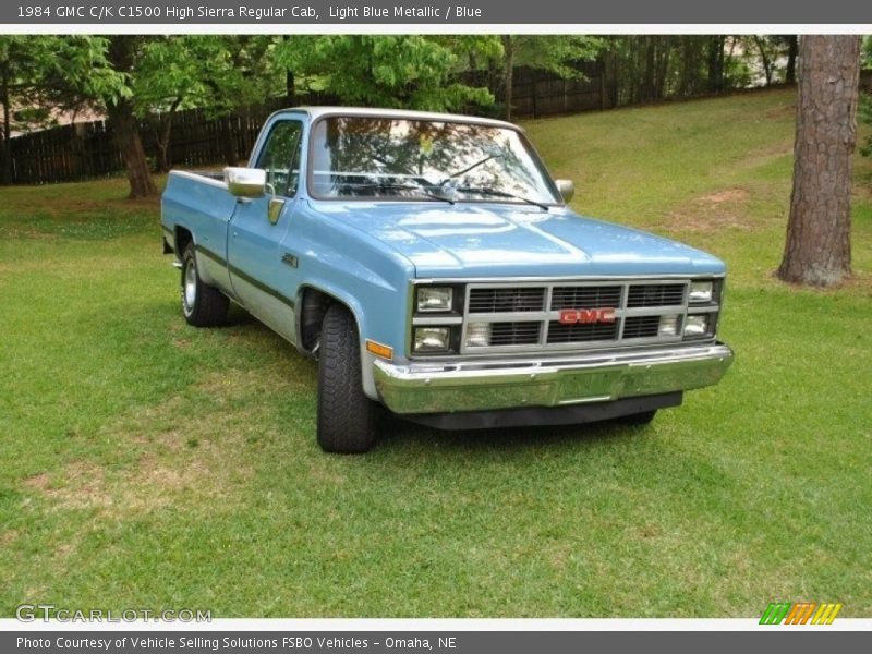 Light Blue Metallic / Blue 1984 GMC C/K C1500 High Sierra Regular Cab