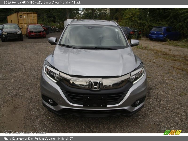 Lunar Silver Metallic / Black 2019 Honda HR-V EX AWD