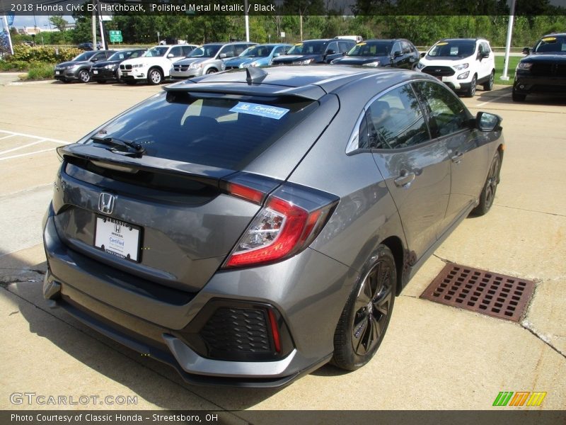 Polished Metal Metallic / Black 2018 Honda Civic EX Hatchback