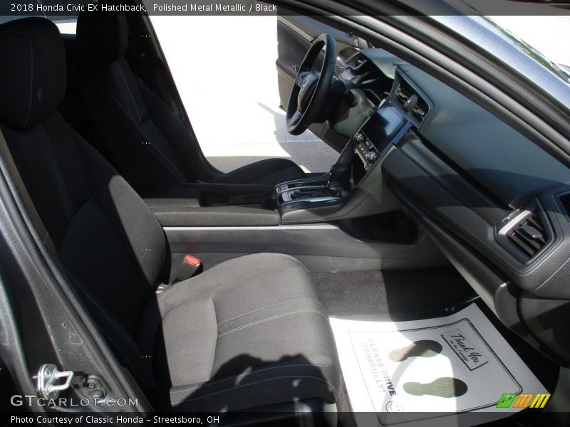 Polished Metal Metallic / Black 2018 Honda Civic EX Hatchback