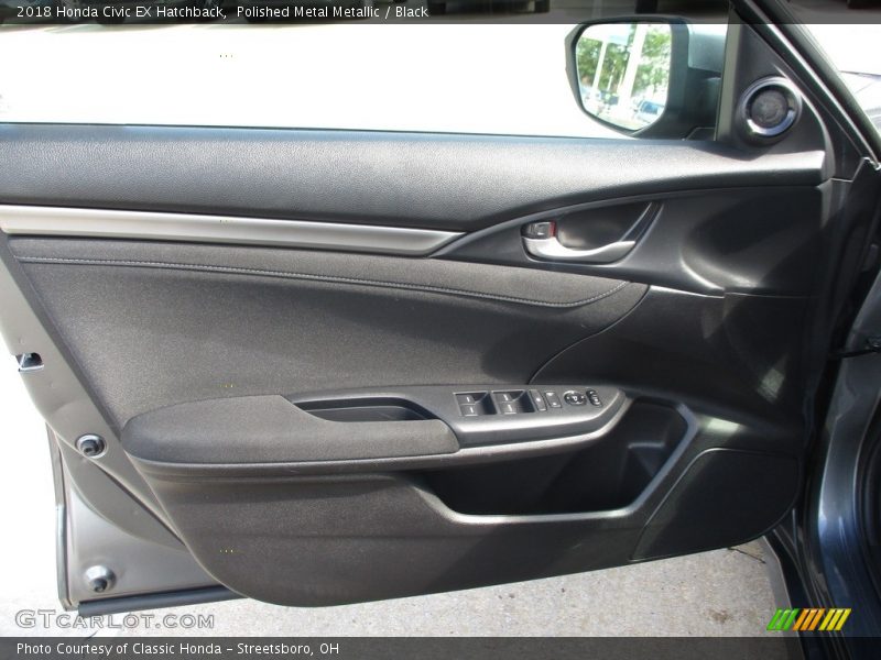 Polished Metal Metallic / Black 2018 Honda Civic EX Hatchback