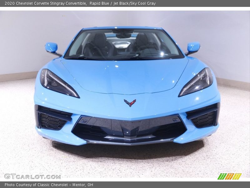 Rapid Blue / Jet Black/Sky Cool Gray 2020 Chevrolet Corvette Stingray Convertible