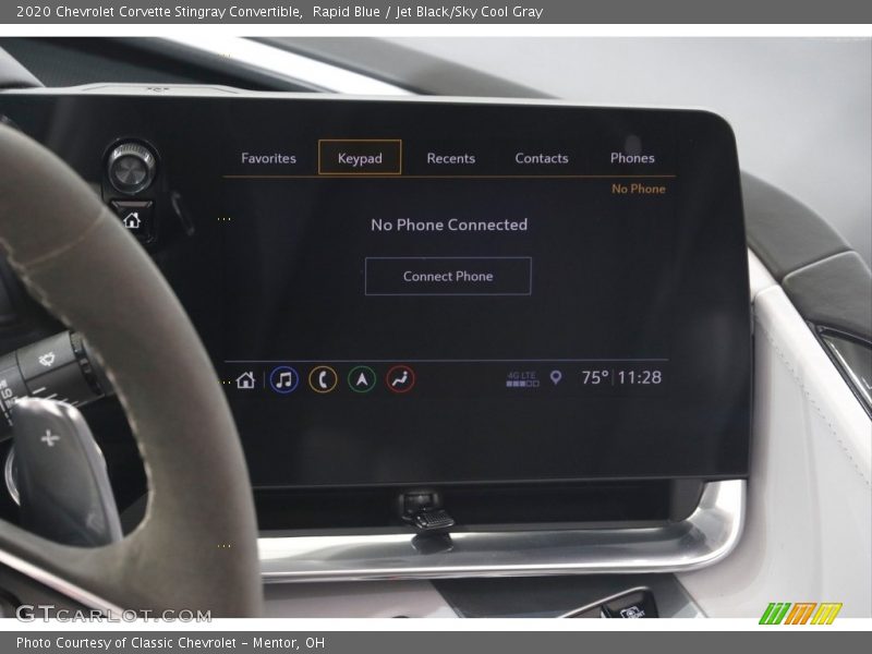 Controls of 2020 Corvette Stingray Convertible