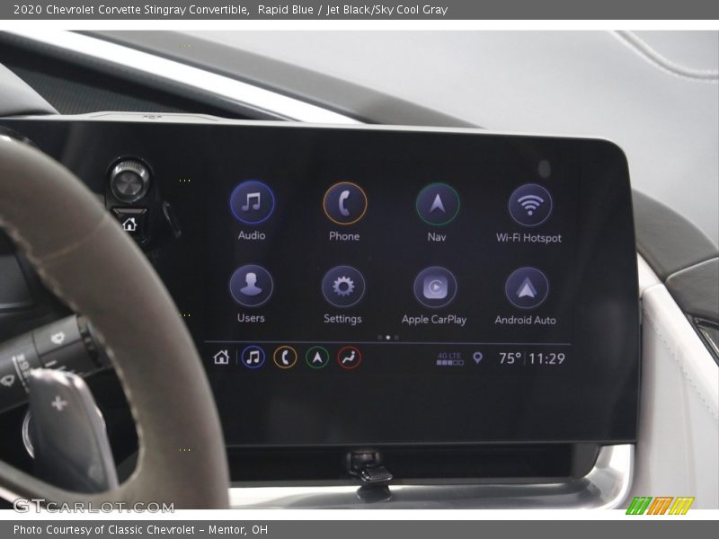 Controls of 2020 Corvette Stingray Convertible