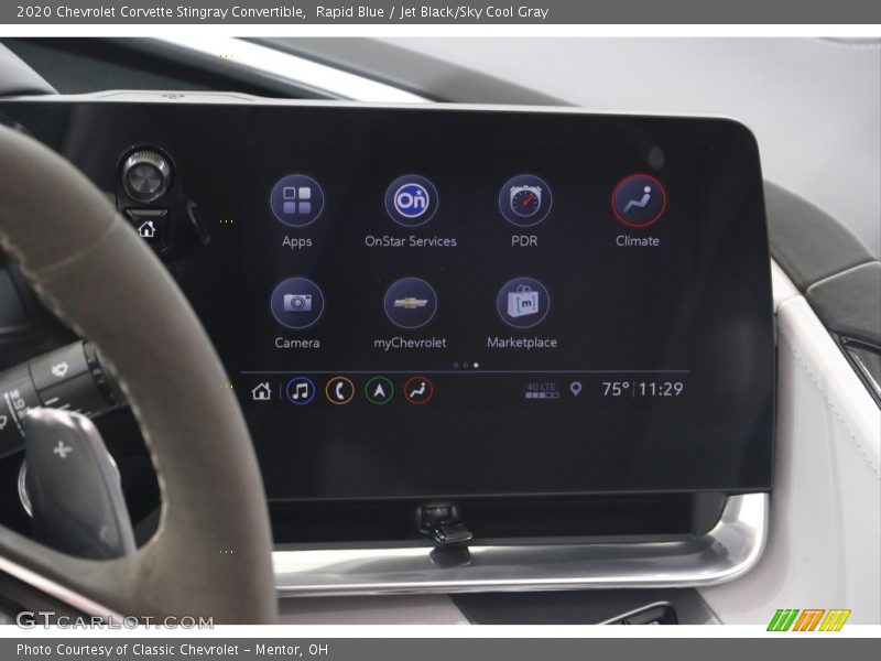 Controls of 2020 Corvette Stingray Convertible