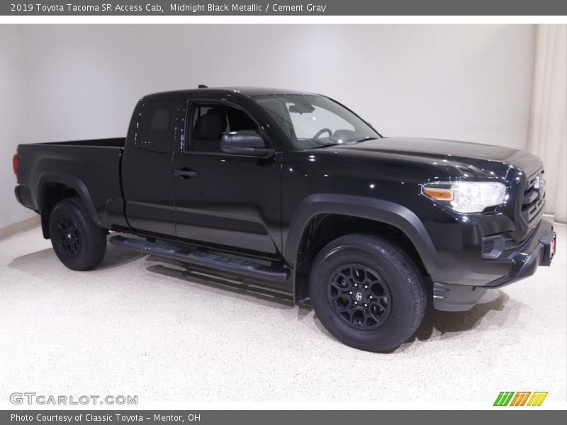 Midnight Black Metallic / Cement Gray 2019 Toyota Tacoma SR Access Cab