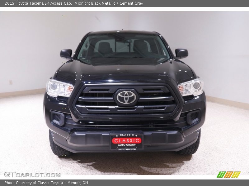 Midnight Black Metallic / Cement Gray 2019 Toyota Tacoma SR Access Cab