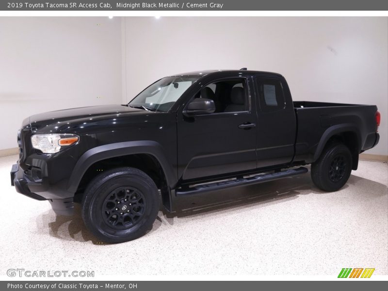 Midnight Black Metallic / Cement Gray 2019 Toyota Tacoma SR Access Cab