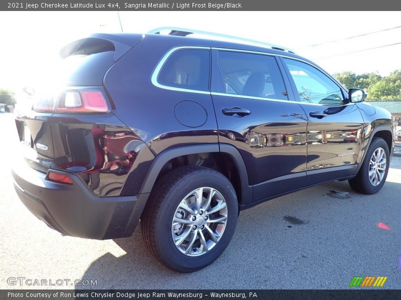 Sangria Metallic / Light Frost Beige/Black 2021 Jeep Cherokee Latitude Lux 4x4