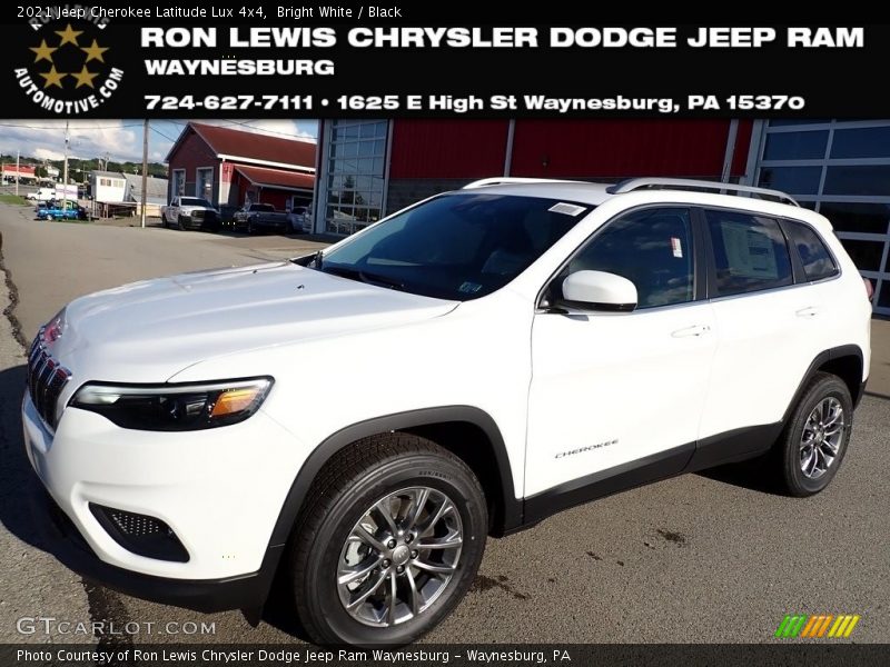 Bright White / Black 2021 Jeep Cherokee Latitude Lux 4x4