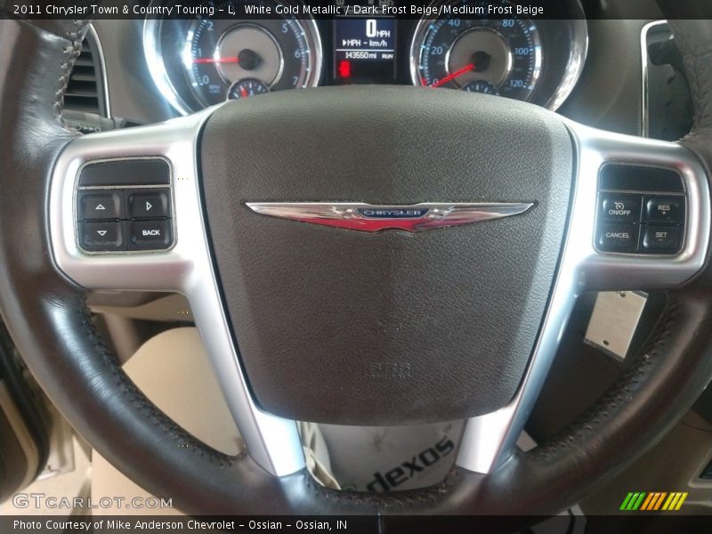 White Gold Metallic / Dark Frost Beige/Medium Frost Beige 2011 Chrysler Town & Country Touring - L
