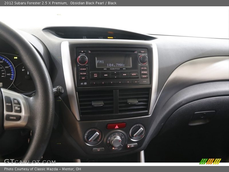 Controls of 2012 Forester 2.5 X Premium