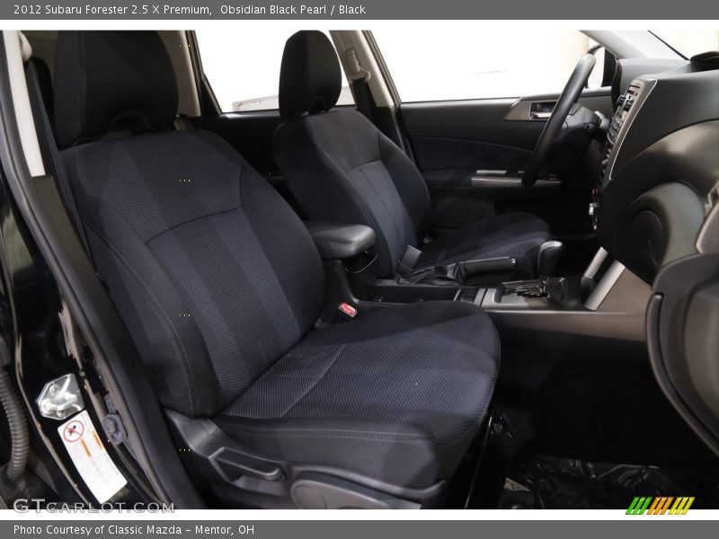 Front Seat of 2012 Forester 2.5 X Premium