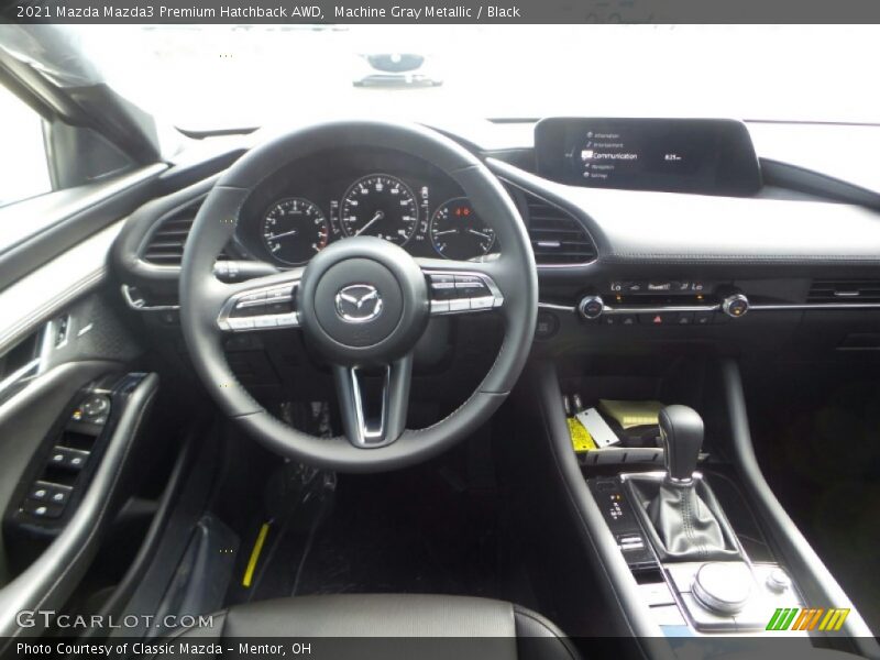 Machine Gray Metallic / Black 2021 Mazda Mazda3 Premium Hatchback AWD