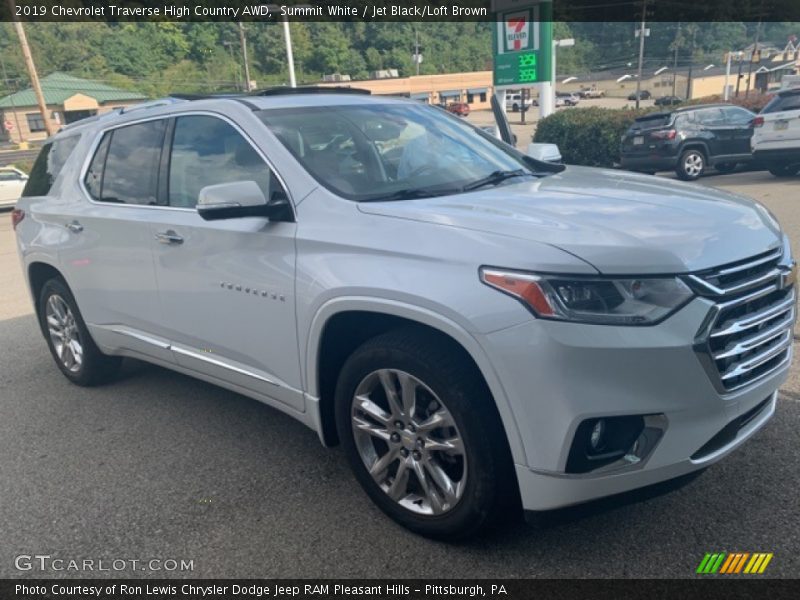 Summit White / Jet Black/Loft Brown 2019 Chevrolet Traverse High Country AWD