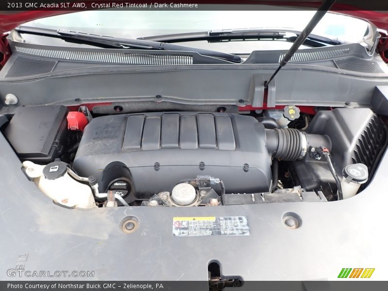 Crystal Red Tintcoat / Dark Cashmere 2013 GMC Acadia SLT AWD