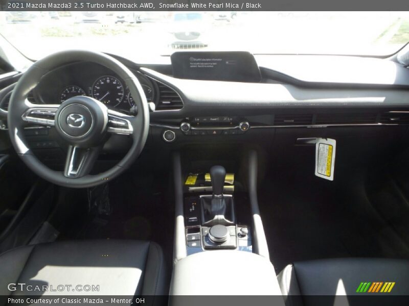 Snowflake White Pearl Mica / Black 2021 Mazda Mazda3 2.5 Turbo Hatchback AWD
