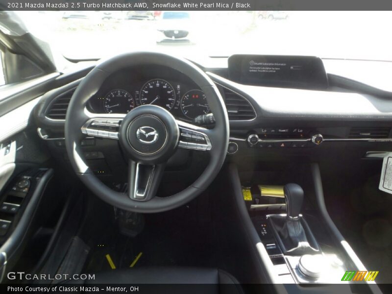 Snowflake White Pearl Mica / Black 2021 Mazda Mazda3 2.5 Turbo Hatchback AWD