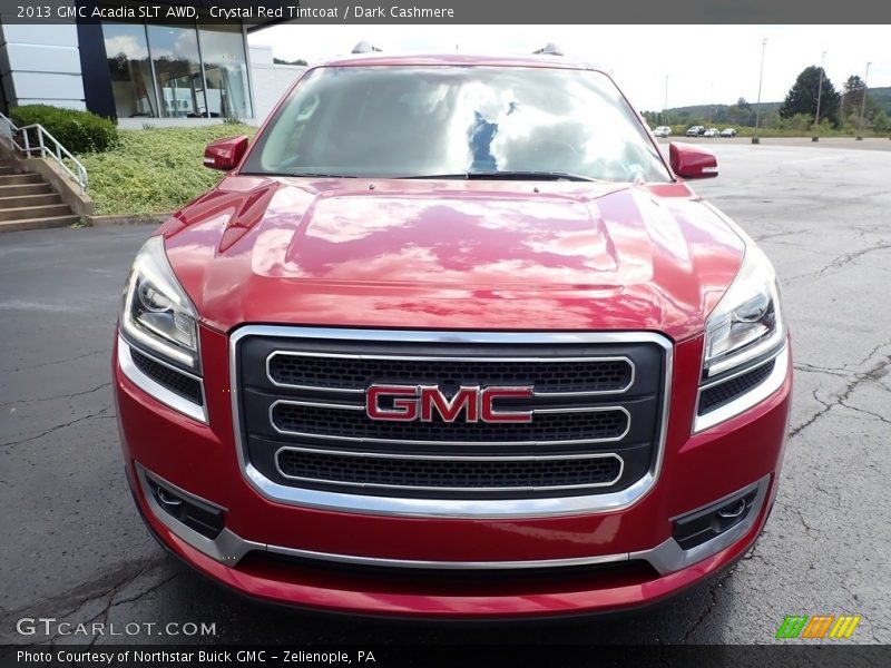 Crystal Red Tintcoat / Dark Cashmere 2013 GMC Acadia SLT AWD