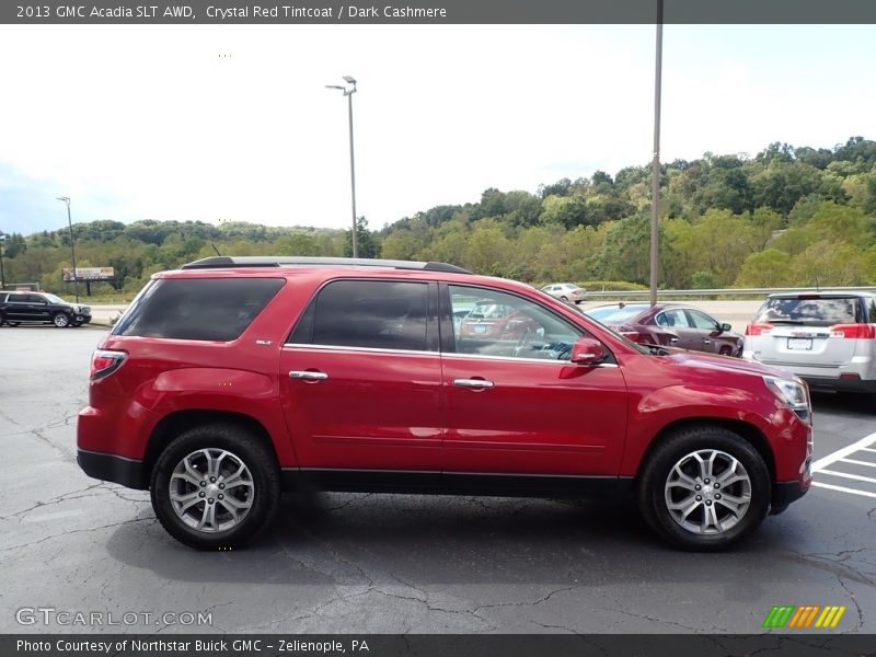 Crystal Red Tintcoat / Dark Cashmere 2013 GMC Acadia SLT AWD