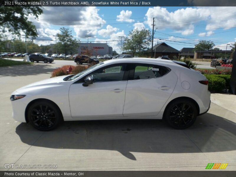 Snowflake White Pearl Mica / Black 2021 Mazda Mazda3 2.5 Turbo Hatchback AWD