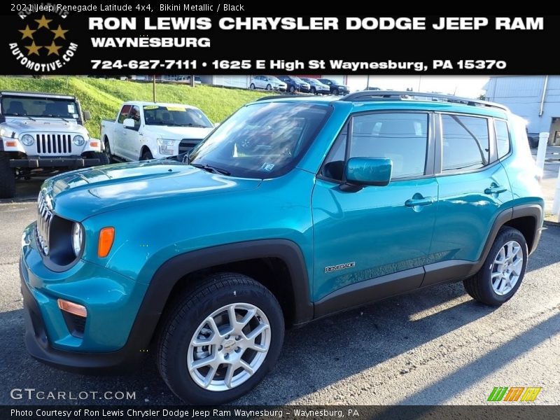 Bikini Metallic / Black 2021 Jeep Renegade Latitude 4x4