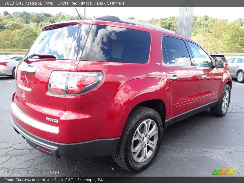 Crystal Red Tintcoat / Dark Cashmere 2013 GMC Acadia SLT AWD