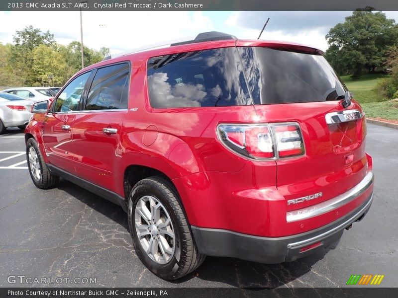 Crystal Red Tintcoat / Dark Cashmere 2013 GMC Acadia SLT AWD