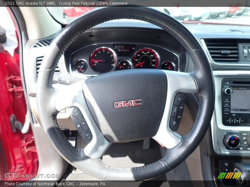 Crystal Red Tintcoat / Dark Cashmere 2013 GMC Acadia SLT AWD