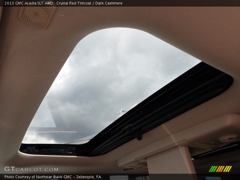 Crystal Red Tintcoat / Dark Cashmere 2013 GMC Acadia SLT AWD