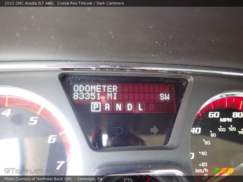Crystal Red Tintcoat / Dark Cashmere 2013 GMC Acadia SLT AWD
