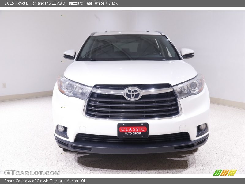 Blizzard Pearl White / Black 2015 Toyota Highlander XLE AWD