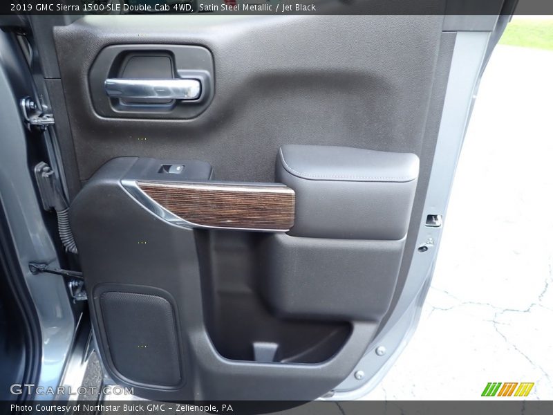 Satin Steel Metallic / Jet Black 2019 GMC Sierra 1500 SLE Double Cab 4WD