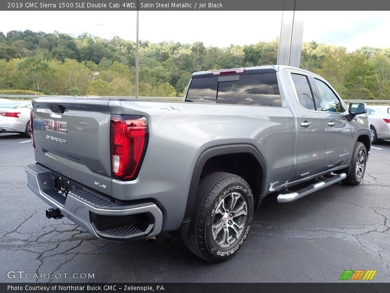 Satin Steel Metallic / Jet Black 2019 GMC Sierra 1500 SLE Double Cab 4WD