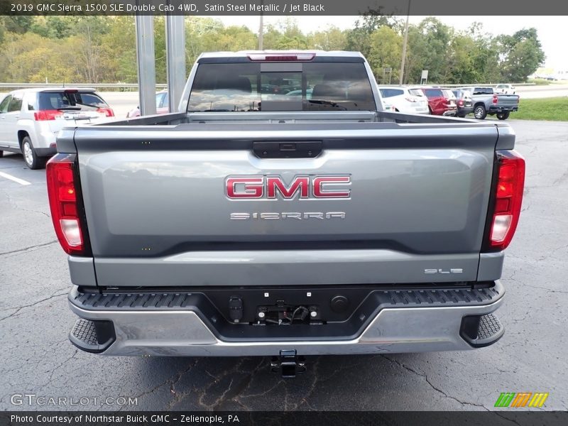 Satin Steel Metallic / Jet Black 2019 GMC Sierra 1500 SLE Double Cab 4WD