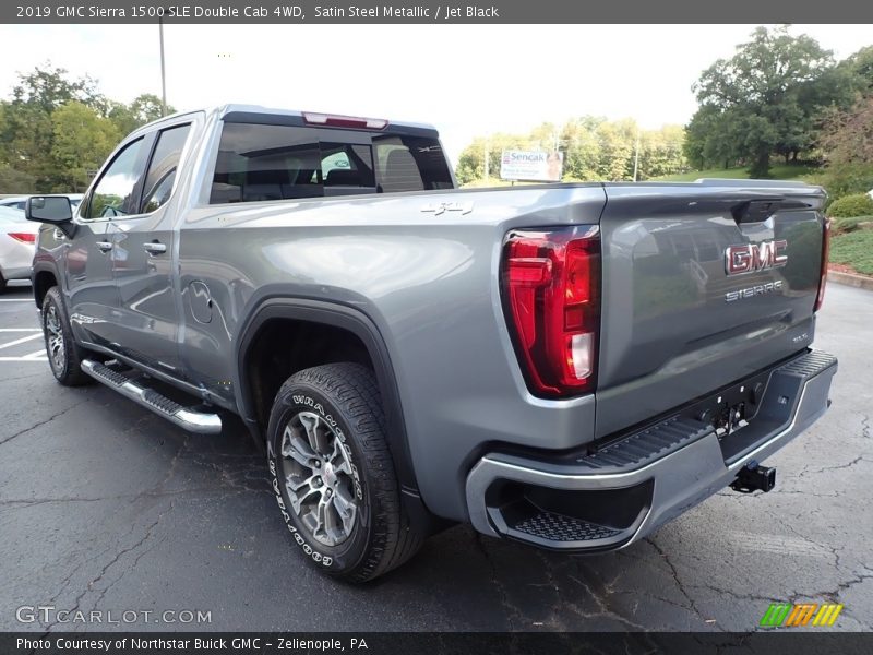 Satin Steel Metallic / Jet Black 2019 GMC Sierra 1500 SLE Double Cab 4WD