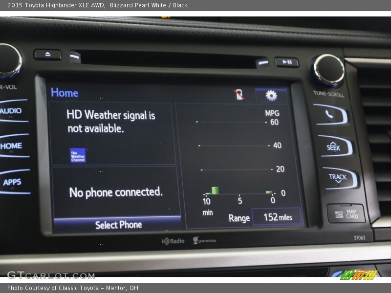 Blizzard Pearl White / Black 2015 Toyota Highlander XLE AWD