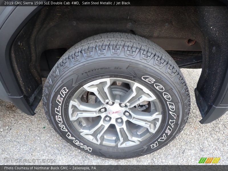 Satin Steel Metallic / Jet Black 2019 GMC Sierra 1500 SLE Double Cab 4WD